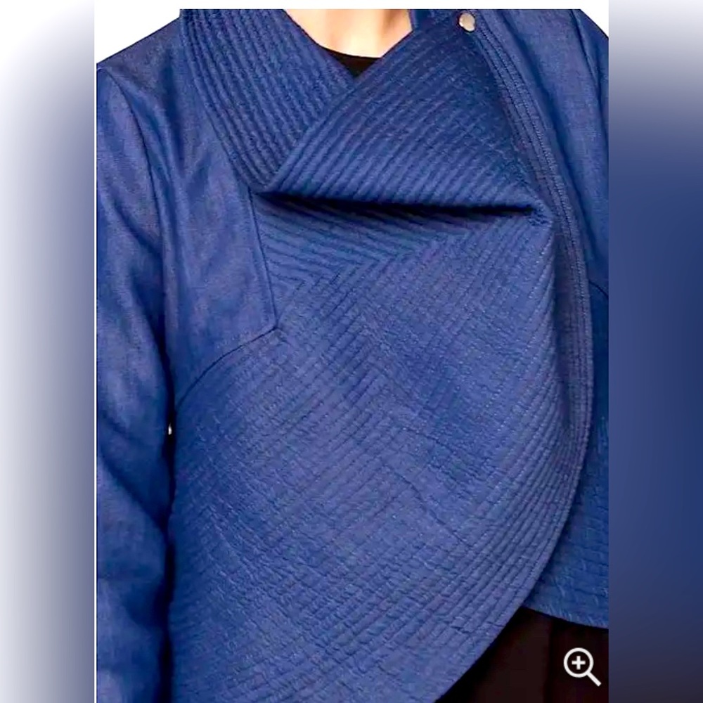 Gracia Oriental Pleated Denim Jacket